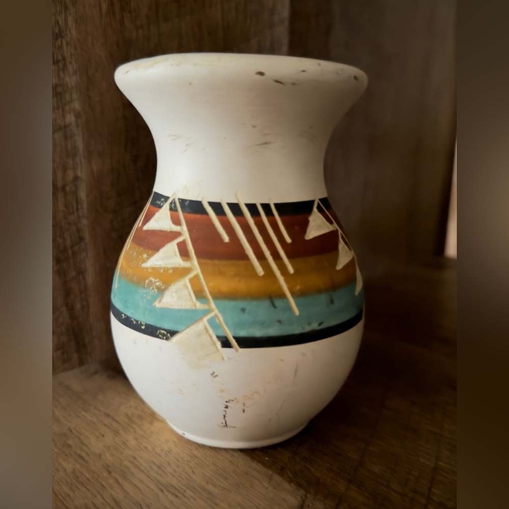 Handcrafted Multicolor Ceramic Vase